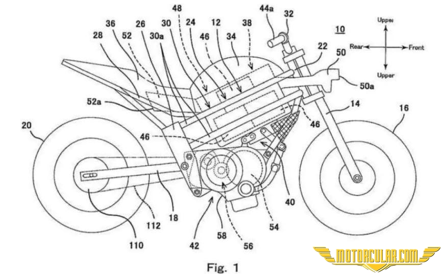 Kawasaki elektrikli motosiklet patent
