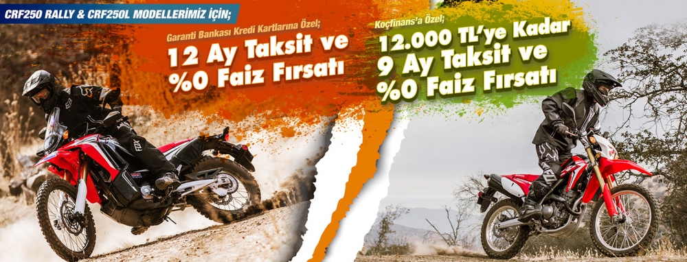 CRF250 RALLY ve CRF250L Özel Kampanya