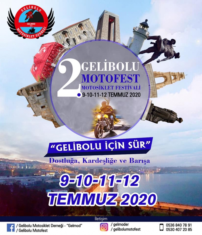 2. Gelibolu Motofest, 09-12 Temmuz 2020 Gelibolu - Çanakkale