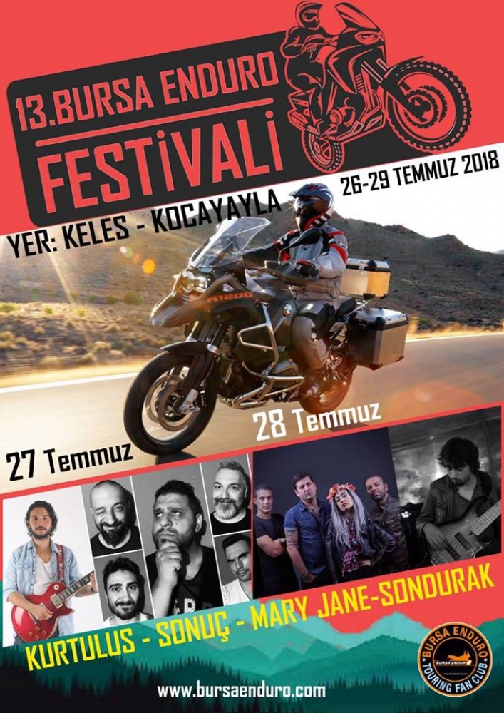 Bursa Enduro Festivali 26-29 Temmuz 2018