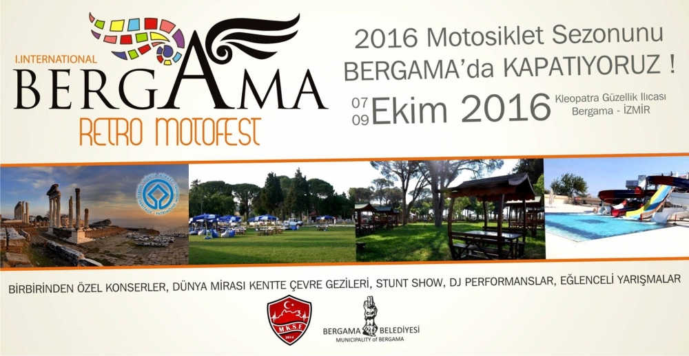 1. International Bergama Retro Motofest, Bergama 7-9 Ekim 2016