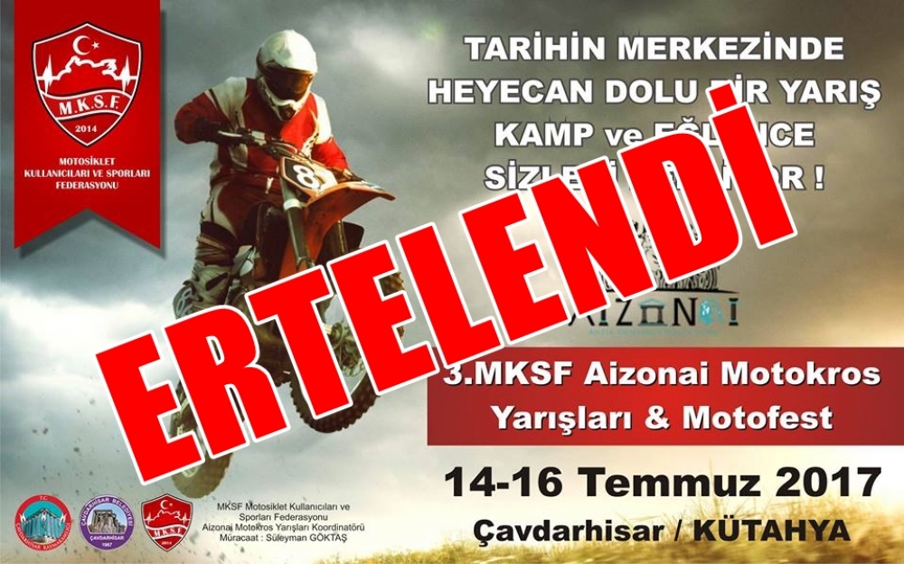 3. MKSF Aizanoi Motokros Yarışları & Motofest Çavdarhisar, Kütahya 14-16 Temmuz 2017