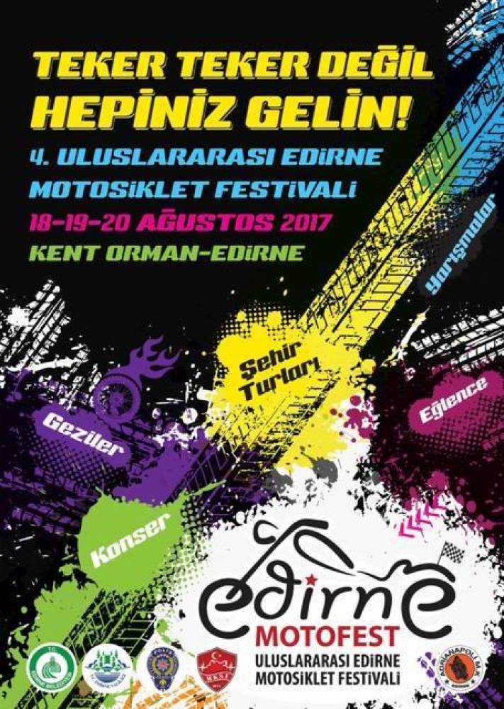 Edirne Motosiklet Festivali 18-20 Ağustos 2017 