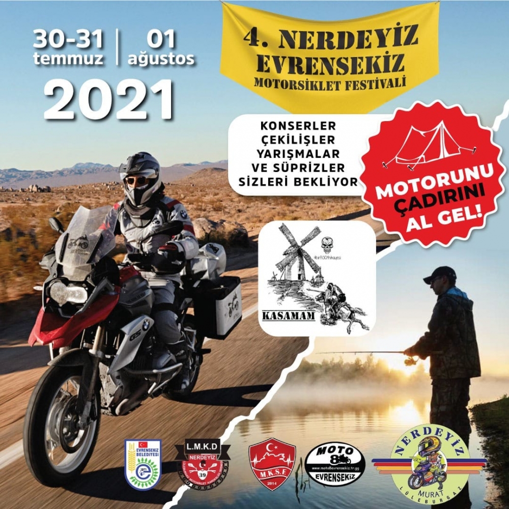 4. Neredeyiz Evrensekiz Motosiklet Festivali,  Evrensekiz,  Lüleburgaz, 30-31 Temmuz -1 Ağustos 2021