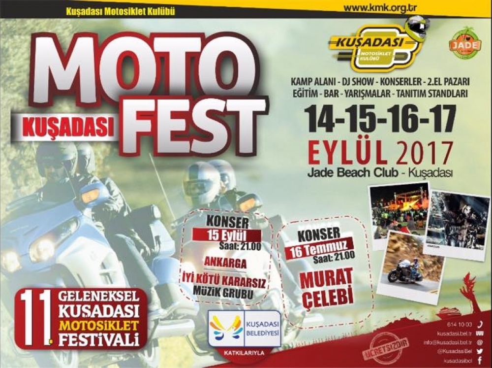 11. Geleneksel Kuşadası Motosiklet Festivali 14-17/09/2017