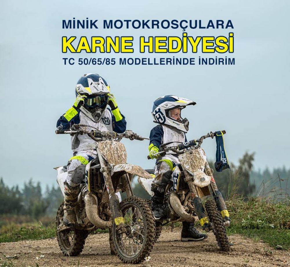 Minik Motokrosçulara Karne Hediyesi Husqvarna