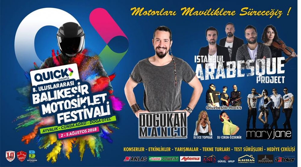 8.Balıkesir Motosiklet Festivali 02-05Ağustos 2018