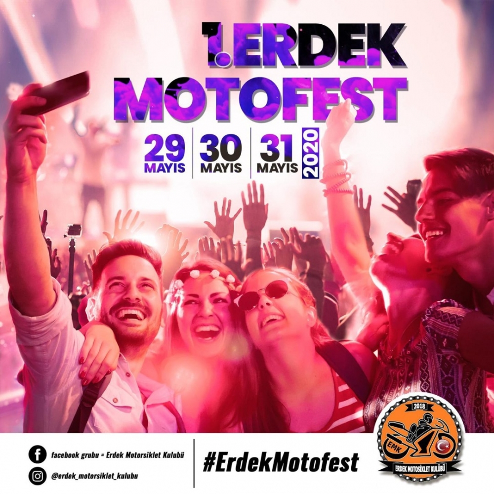 1. Erdek Motosiklet Festivali,  29 -31 Mayıs 2020 Erdek - Balıkesir