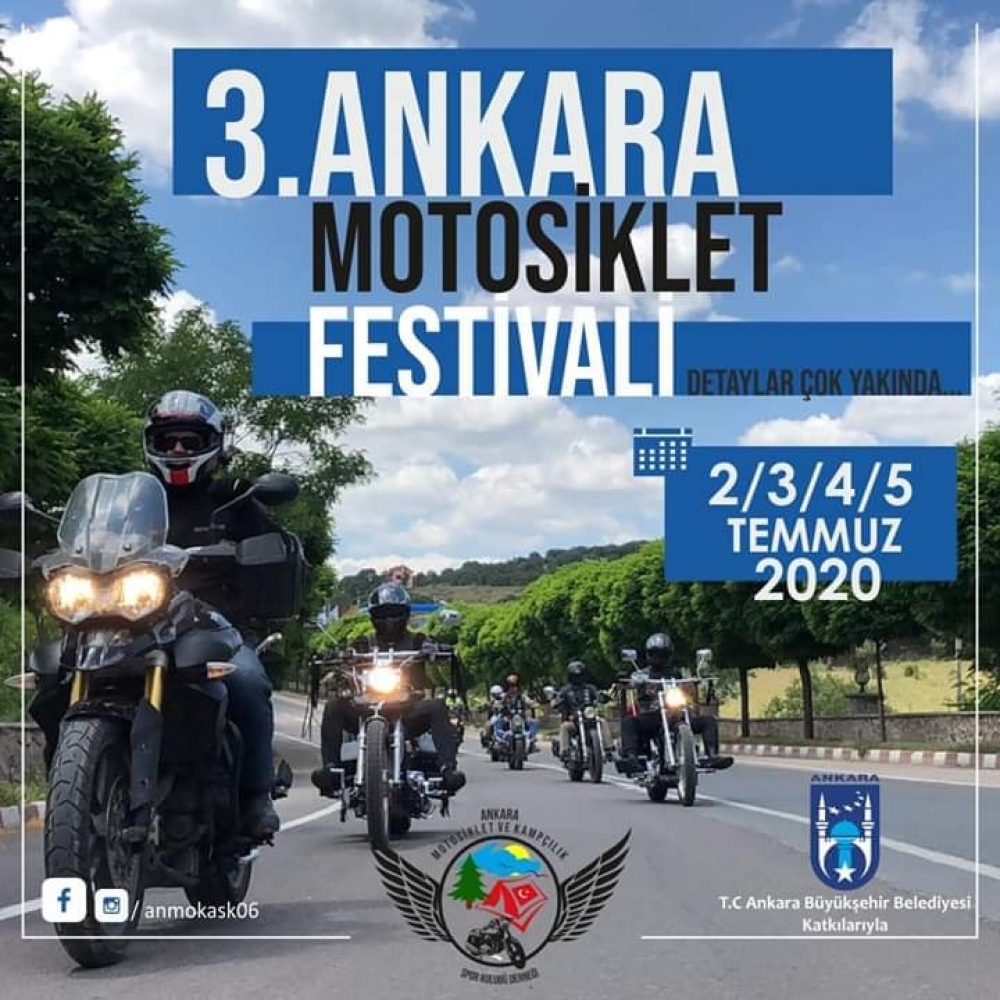 3. Ankara Motosiklet Festivali, 02-05 Temmuz 2020 Ankara  