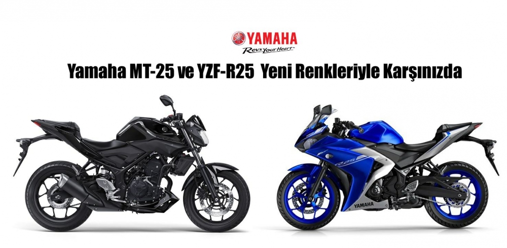 Yamaha MT-25 ve YZF-R25 Yeni Renkleriyle Karşınızda