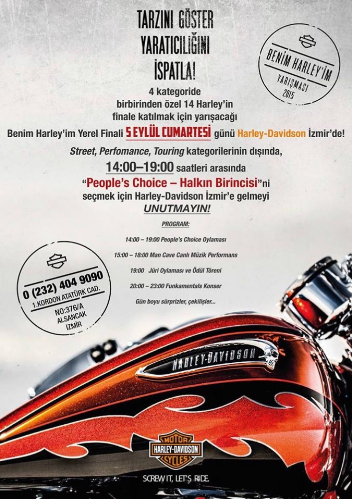 Benim Harley'im 2015 Yerel Finali, 5 Eylül 2015 Harley Davidson İzmir'de 