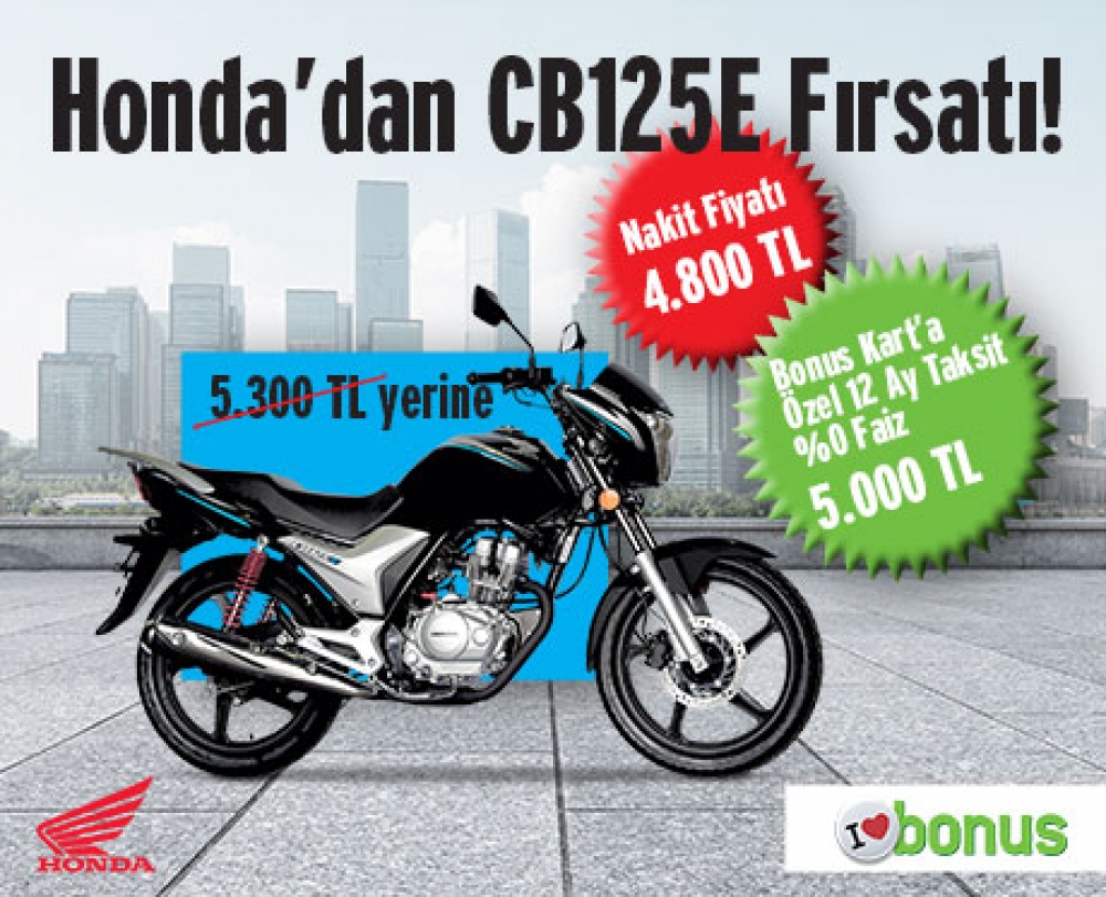 Honda'dan CB125E Fırsatı!