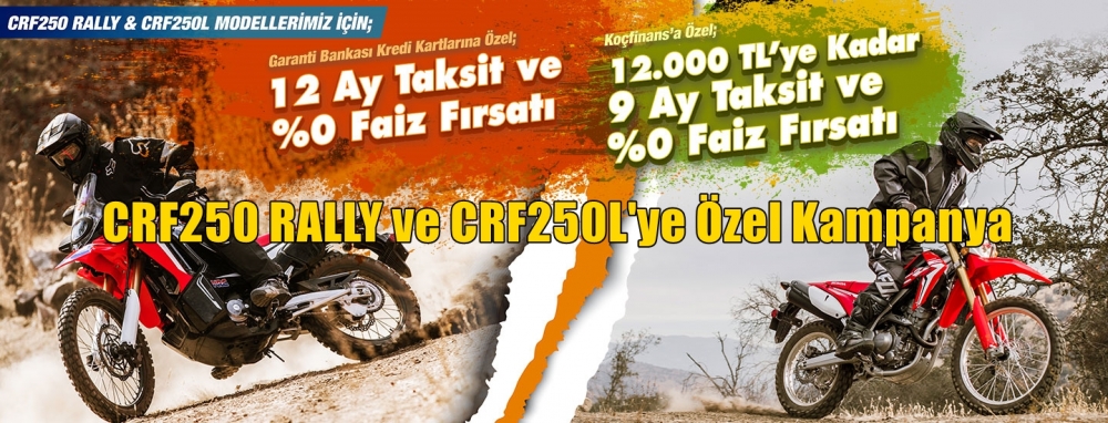 CRF250 RALLY ve CRF250L'ye Özel Kampanya