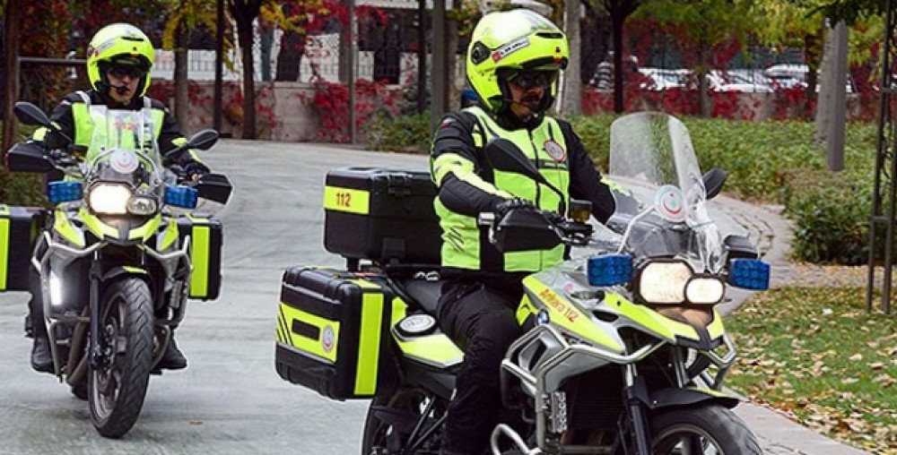 Motosiklet Ambulanslar Görev Başında