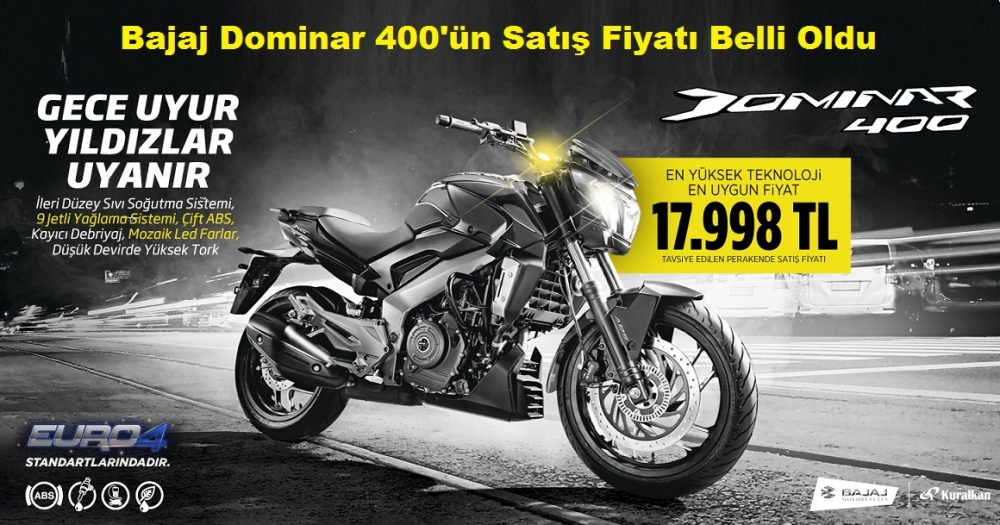 Bajaj Dominar 400'ün Satış Fiyatı Belli Oldu