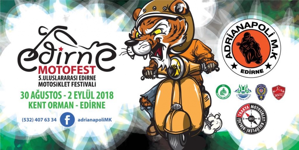 5.Edirne Motosiklet Festivali 30 Ağustos-02 Eylül 2018