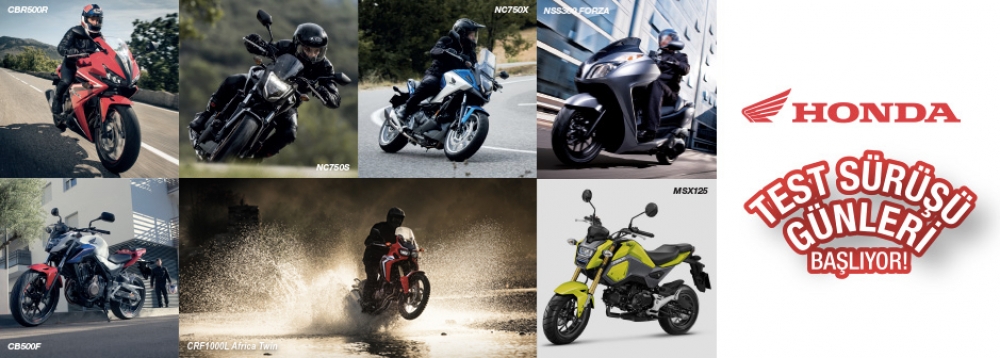 Honda Motosiklet İstanbul Test Sürüşü Günleri Başlıyor, 29 Eylül - 02 Ekim 2016