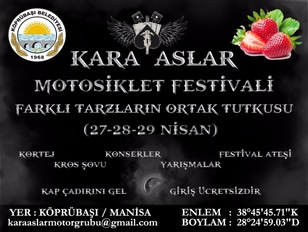 Kara Aslar Motosiklet Festivali 27-29 Nisan 2018