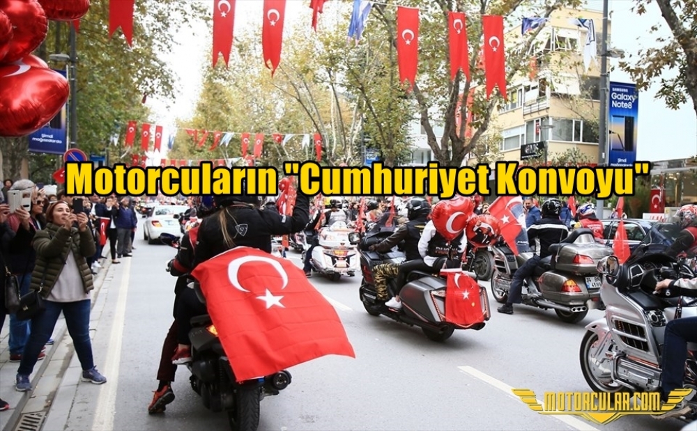 Motorcuların ''Cumhuriyet Konvoyu''