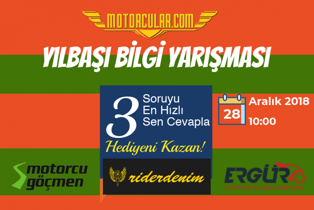 Motorcular 2019 Yılbaşı Bilgi Yarışması 