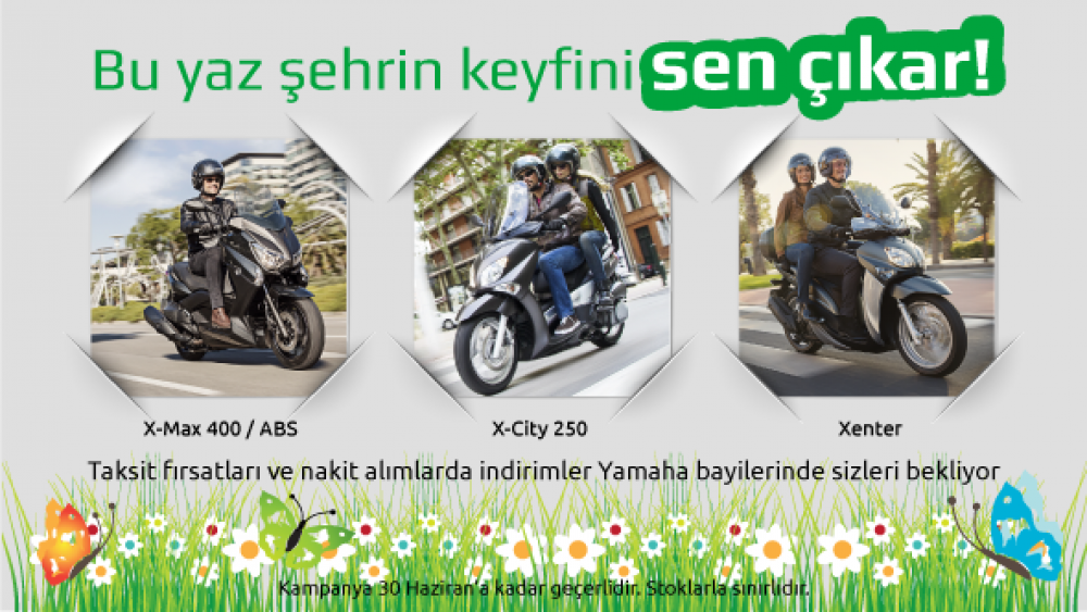 Yamaha'dan X-Max 400 / ABS, X-City 250 ve Xenter Kampanyası