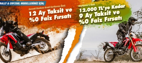 CRF250 RALLY ve CRF250L Özel Kampanya