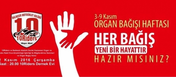 10Riders Organ Bağışı Farkındalık Günü