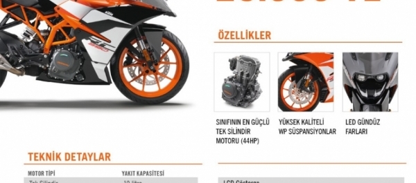 Rakipsiz RC390 Rakipsiz Fiyat