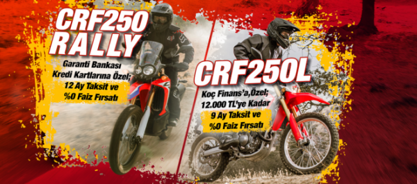 CRF250 RALLY ve CRF250L Aralık Kampanyası