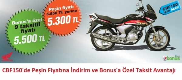 Honda CBF150'de Özel Taksit Avantajı 