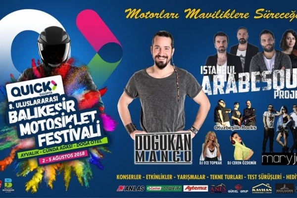8.Balıkesir Motosiklet Festivali 02-05Ağustos 2018