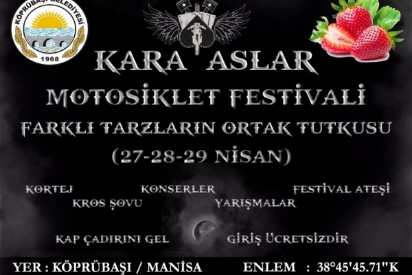 Kara Aslar Motosiklet Festivali 27-29 Nisan 2018