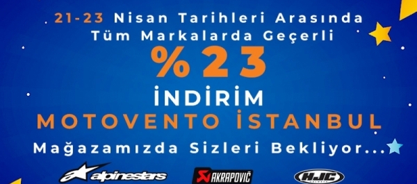 23 Nisan'da Motovento İstanbul Mağazası'nda Bayram Var