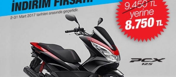 Honda PCX125'te Nakit Alımlarda Geçerli İndirim Fırsatı!