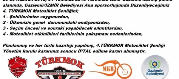 4.Türkmok Motosiklet Şenliği 30 Haziran - 01 Temmuz 2018